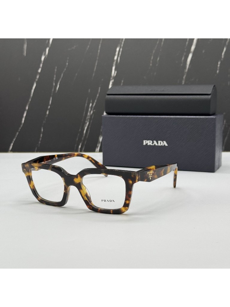 Nwt Prada Prc08v 14l1o1 Havana Brown Women Eyeglasses Pr C08v